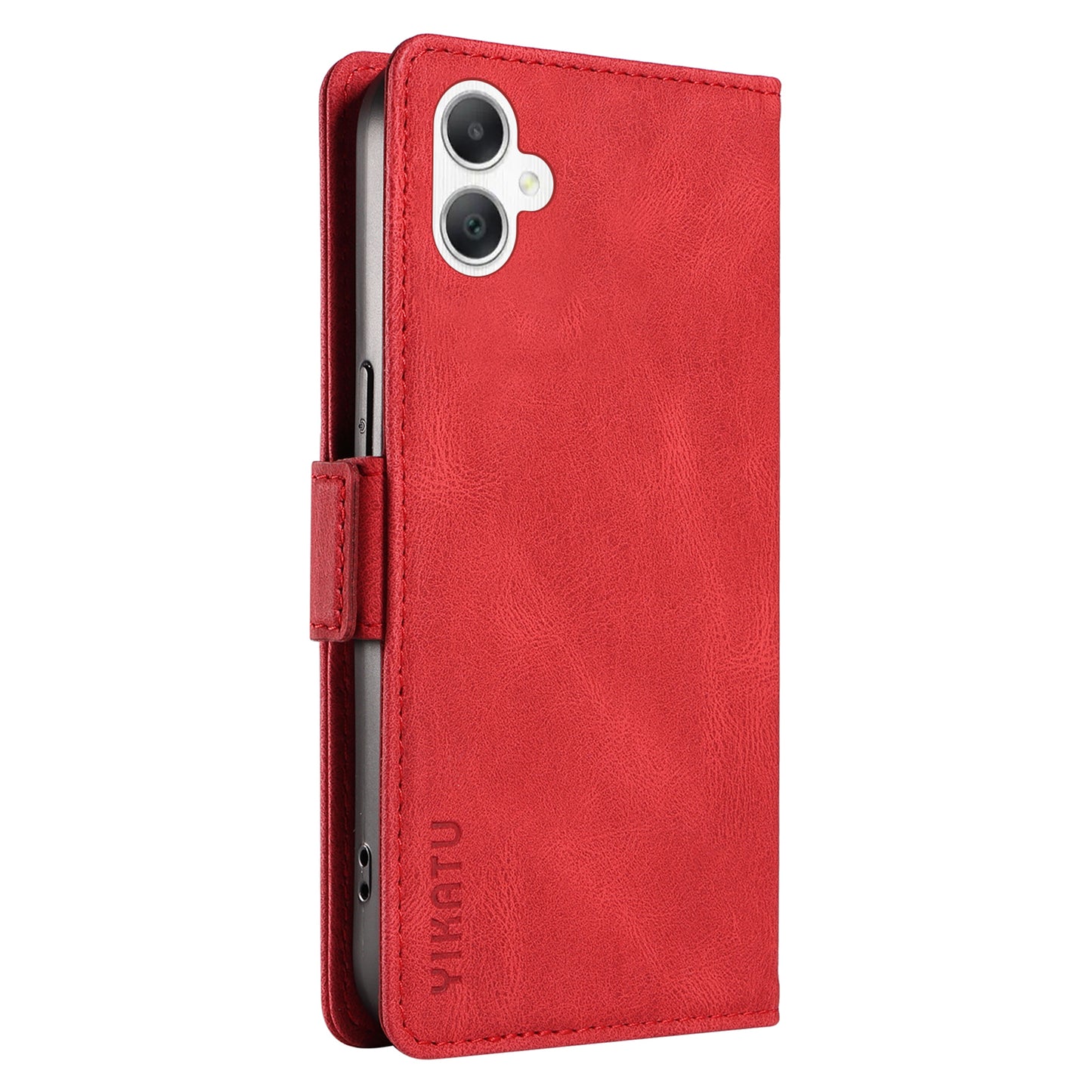 YIKATU YK-005 For Samsung Galaxy A06 Case PU Leather Wallet Phone Cover Skin Touch Feeling - Red
