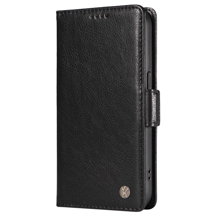 YIKATU YK-007 For Oppo A3 Pro (Global) 5G Case Side Buckle PU Leather Phone Cover Litchi Texture - Black