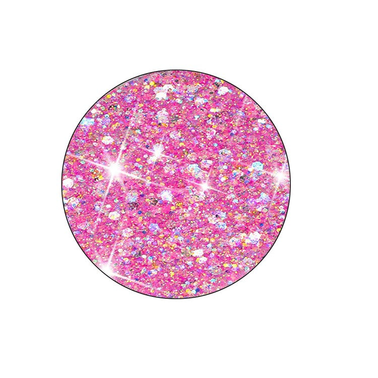 For iPhone 16 Pro Case TPU Drop Protection Epoxy Glittery Sequins Phone Cover - Pink