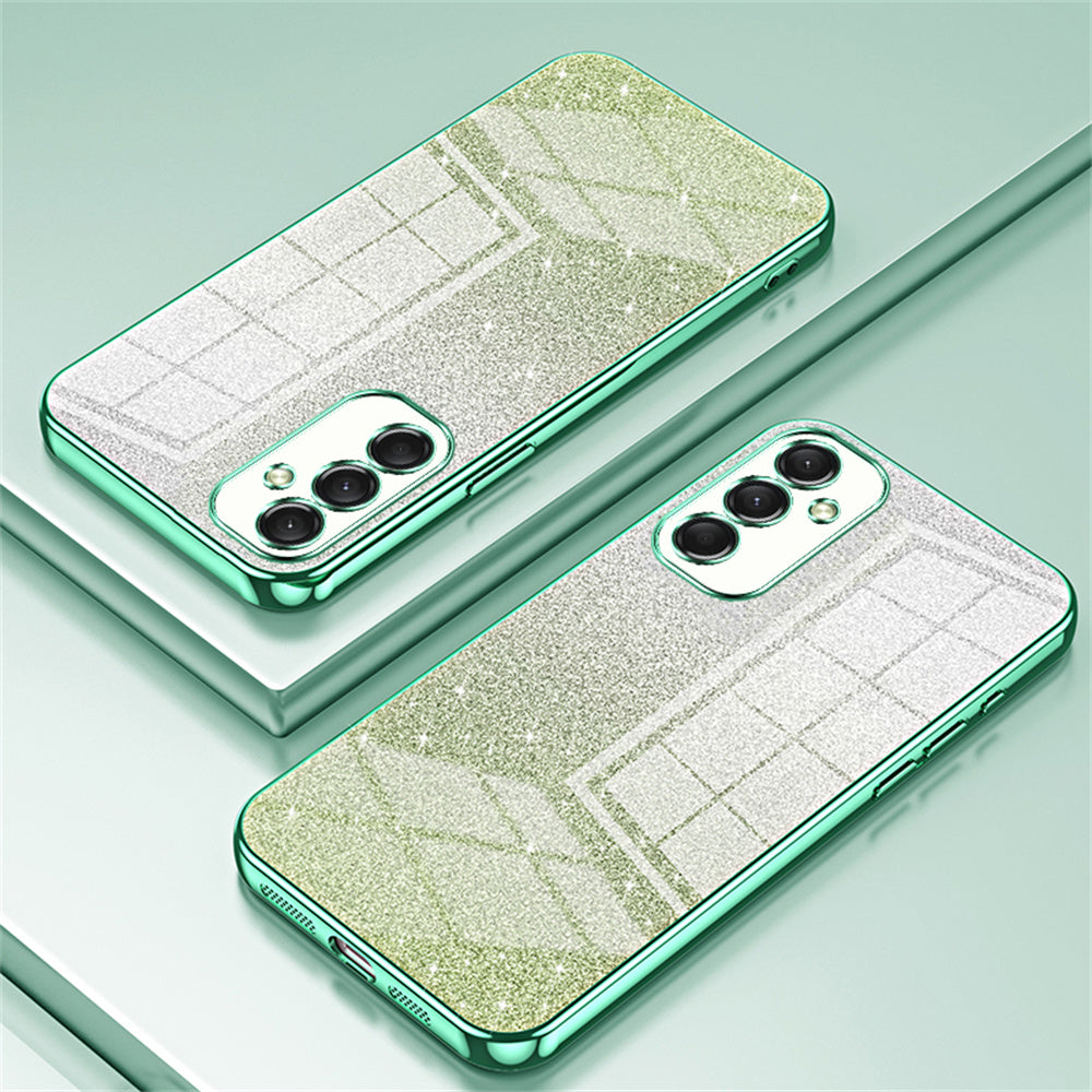 For Samsung Galaxy A16 5G / A16 4G Case Electroplating Gradient Glitter TPU Phone Cover - Green