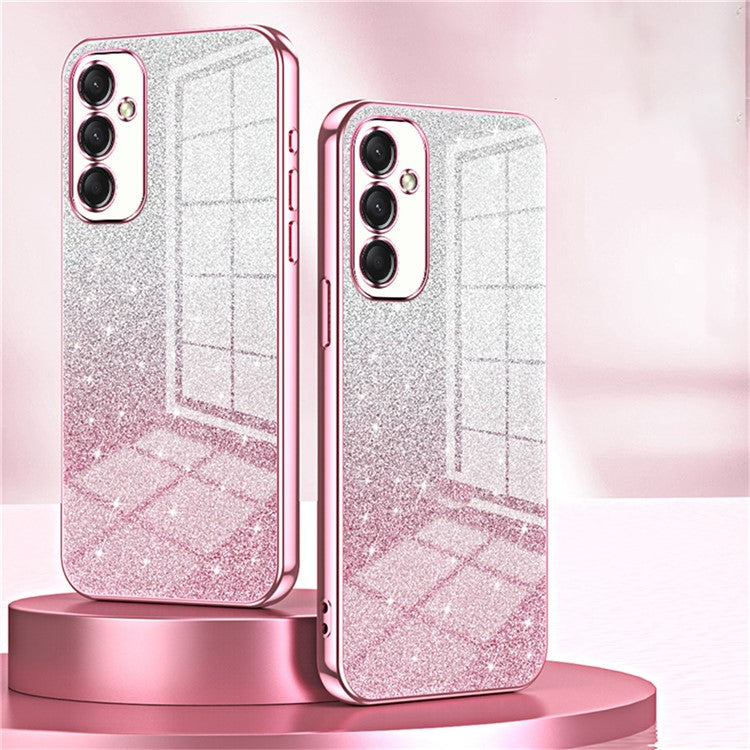 For Samsung Galaxy A16 5G Case Electroplating Gradient Glitter TPU Phone Cover - Green