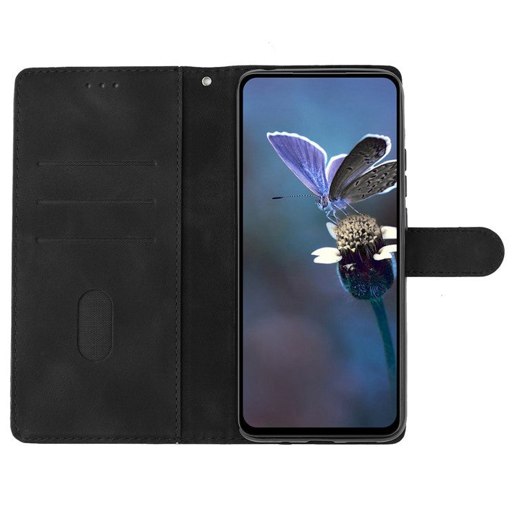 For OnePlus Nord 4 Case Butterfly Flower Pattern Skin-Touch Leather Phone Cover - Black