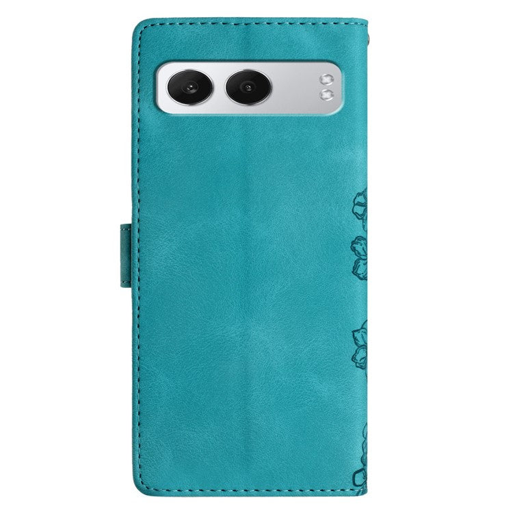 For OnePlus Nord 4 Case Butterfly Flower Pattern Skin-Touch Leather Phone Cover - Green