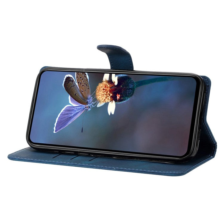 For OnePlus Nord 4 Case Butterfly Flower Pattern Skin-Touch Leather Phone Cover - Blue