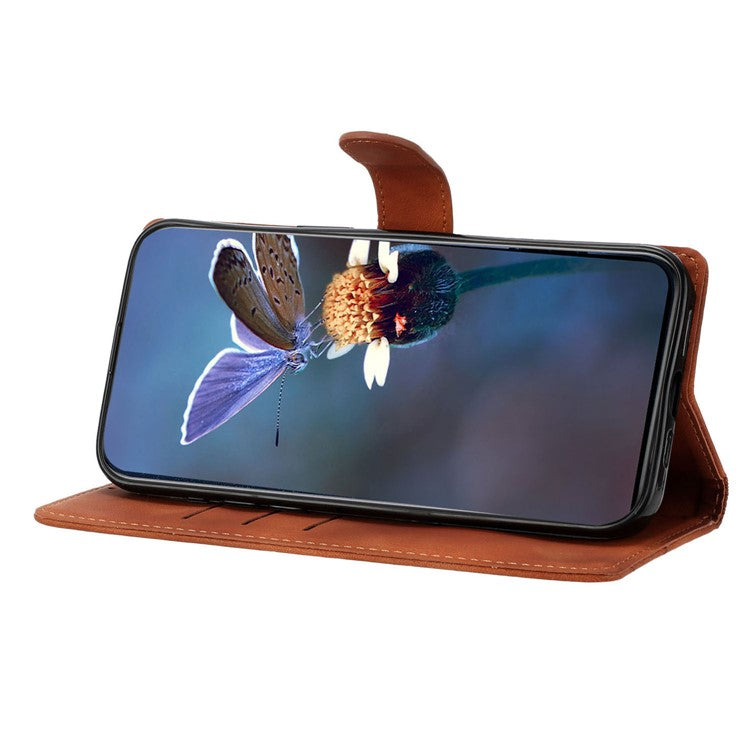 For OnePlus Nord 4 Case Butterfly Flower Pattern Skin-Touch Leather Phone Cover - Brown