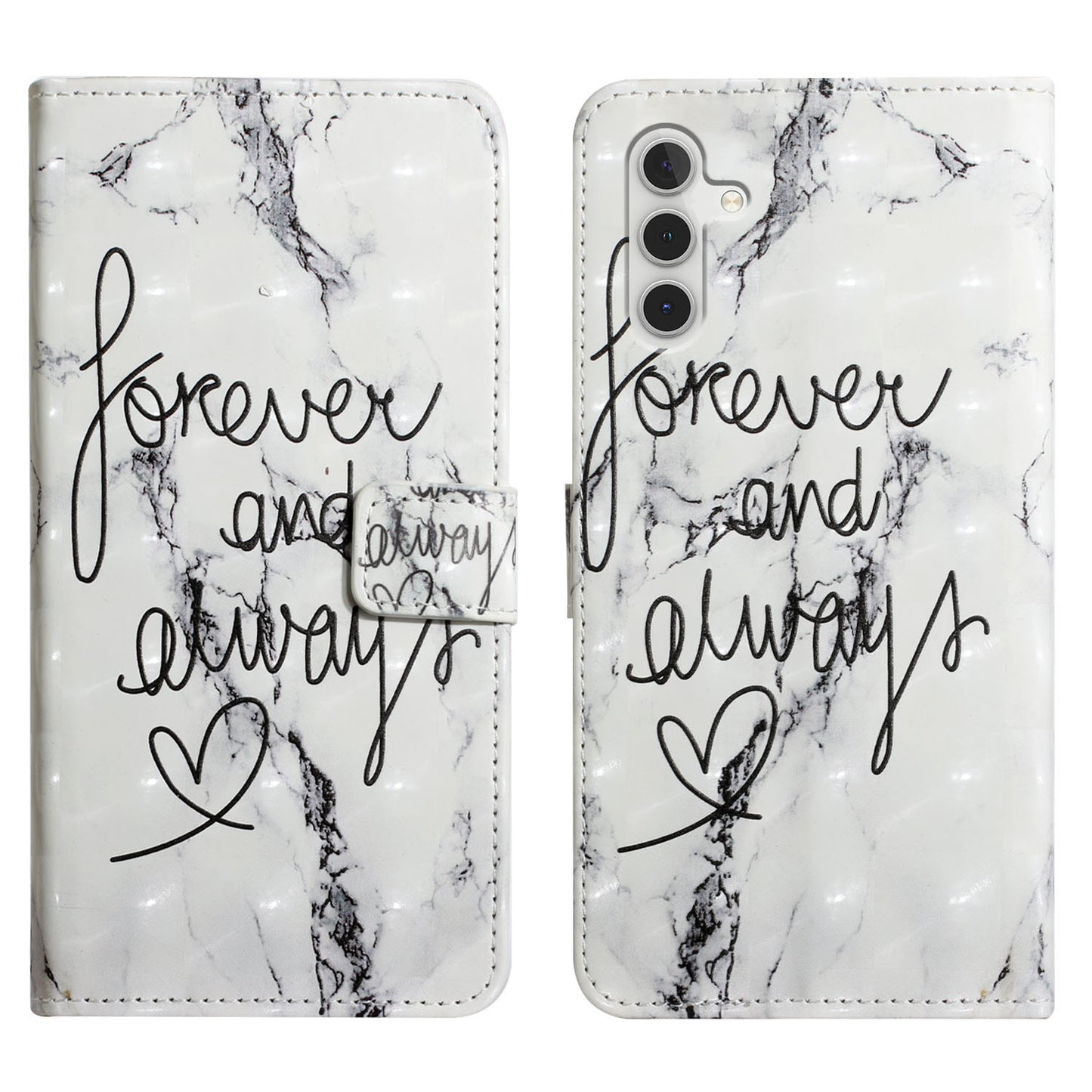 For Samsung Galaxy A16 5G / A16 4G Case 3D Creative Pattern PU Leather Stand Phone Cover - Forever and Always