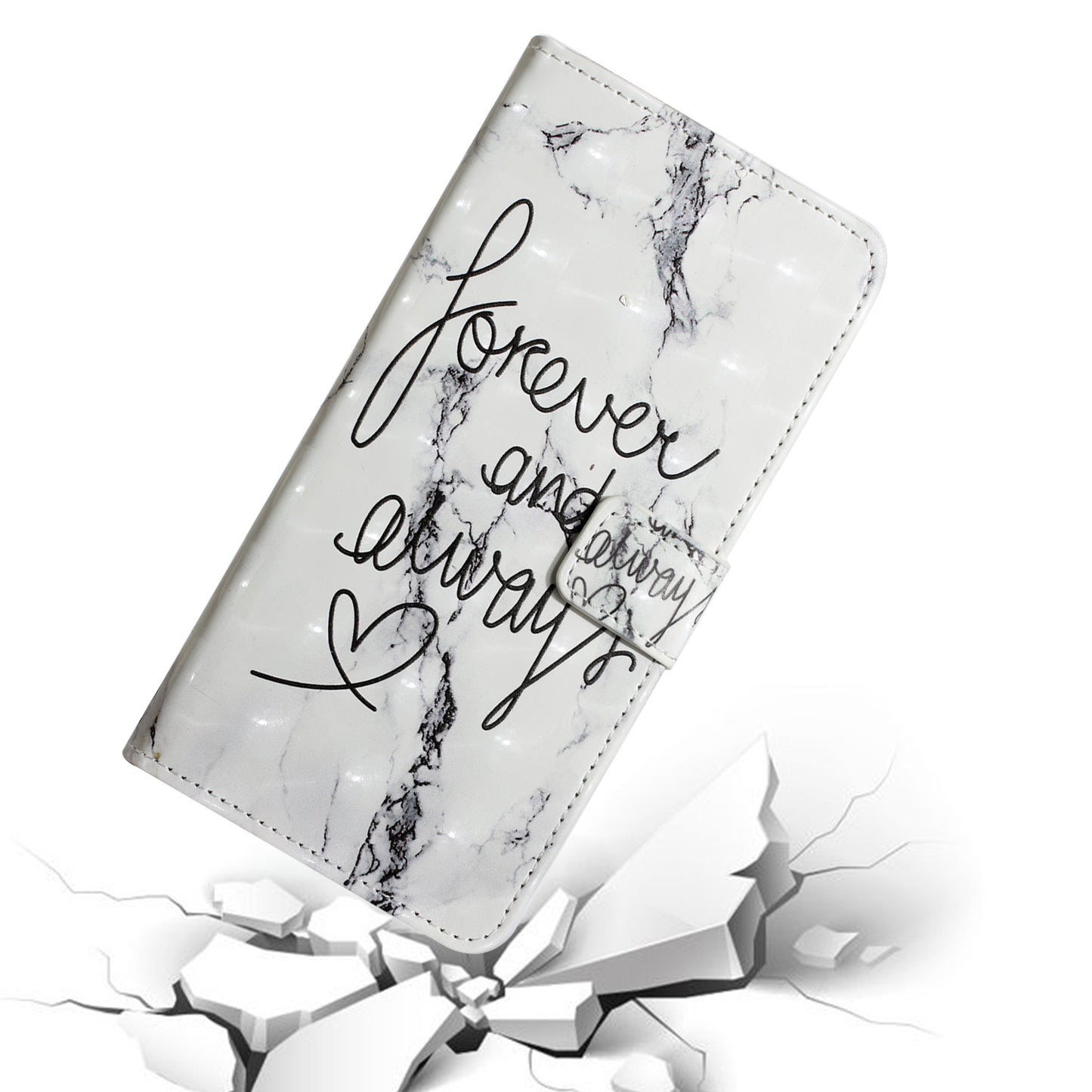 For Samsung Galaxy A16 5G / A16 4G Case 3D Creative Pattern PU Leather Stand Phone Cover - Forever and Always