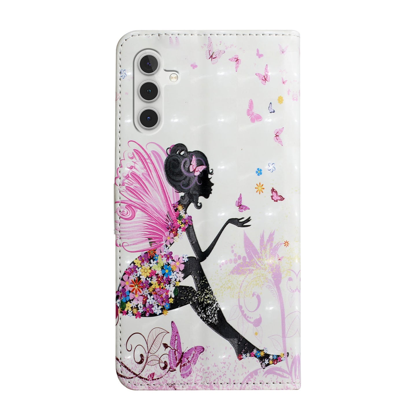 For Samsung Galaxy A16 5G / A16 4G Case 3D Creative Pattern PU Leather Stand Phone Cover - Girl