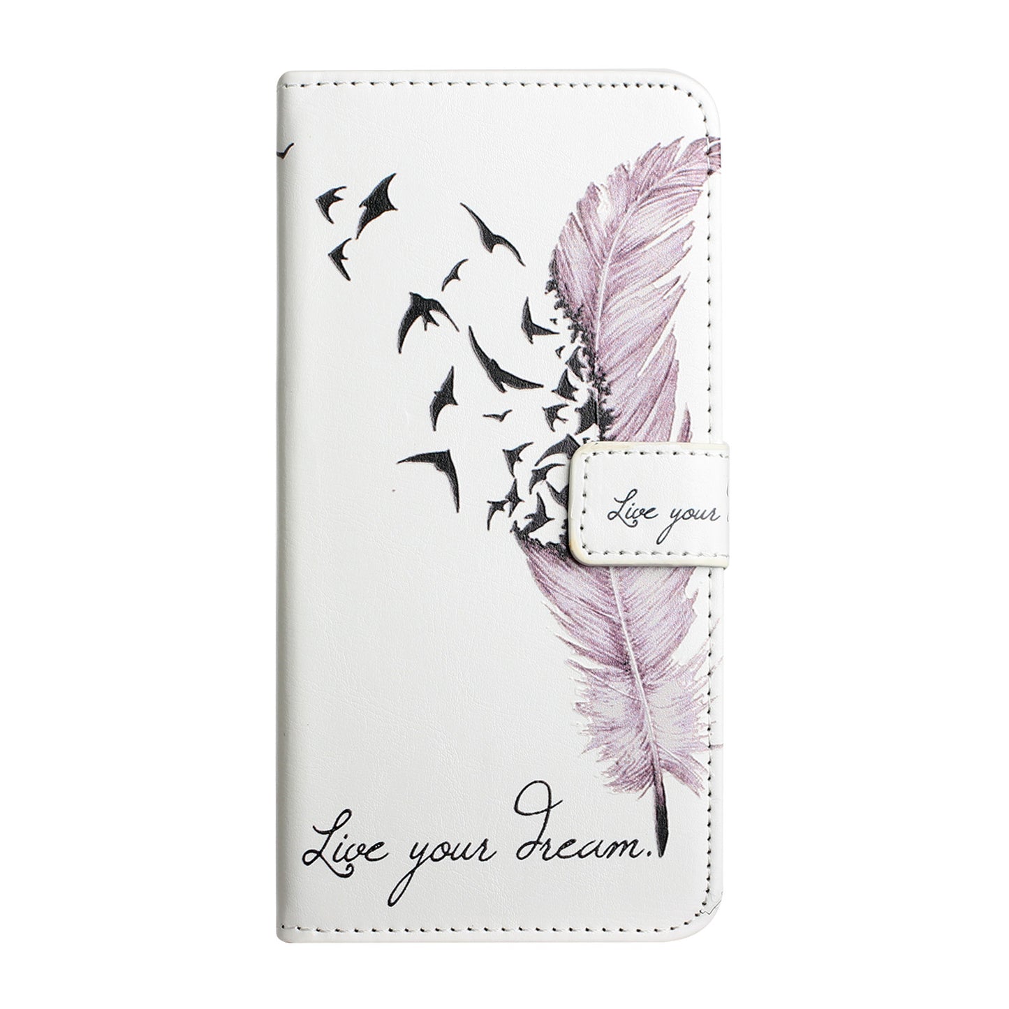 For Samsung Galaxy A16 5G / A16 4G Case 3D Creative Pattern PU Leather Stand Phone Cover - Feather