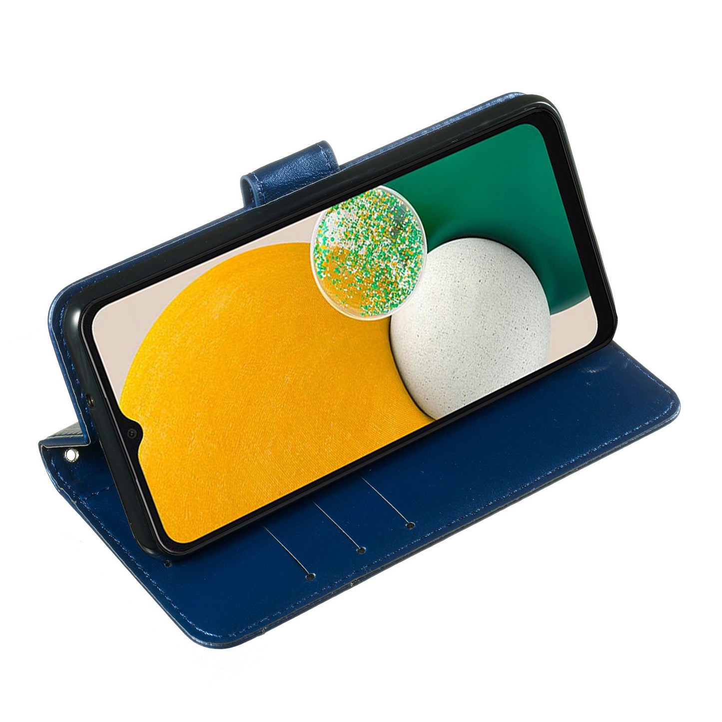 For Samsung Galaxy A16 5G / A16 4G Case PU Leather Flip Phone Cover Wallet Card Slot Holder - Blue