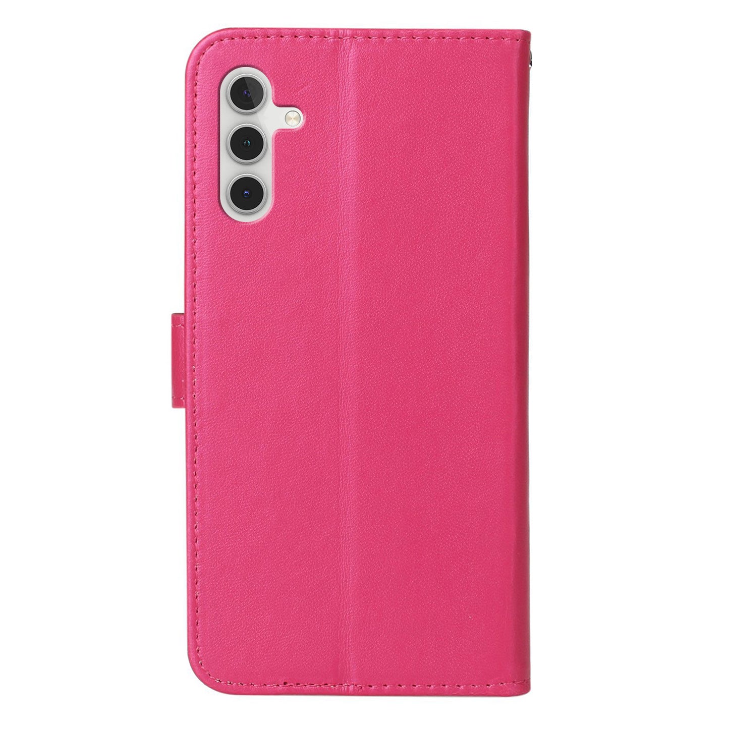 For Samsung Galaxy A16 5G / A16 4G Case PU Leather Flip Phone Cover Wallet Card Slot Holder - Rose