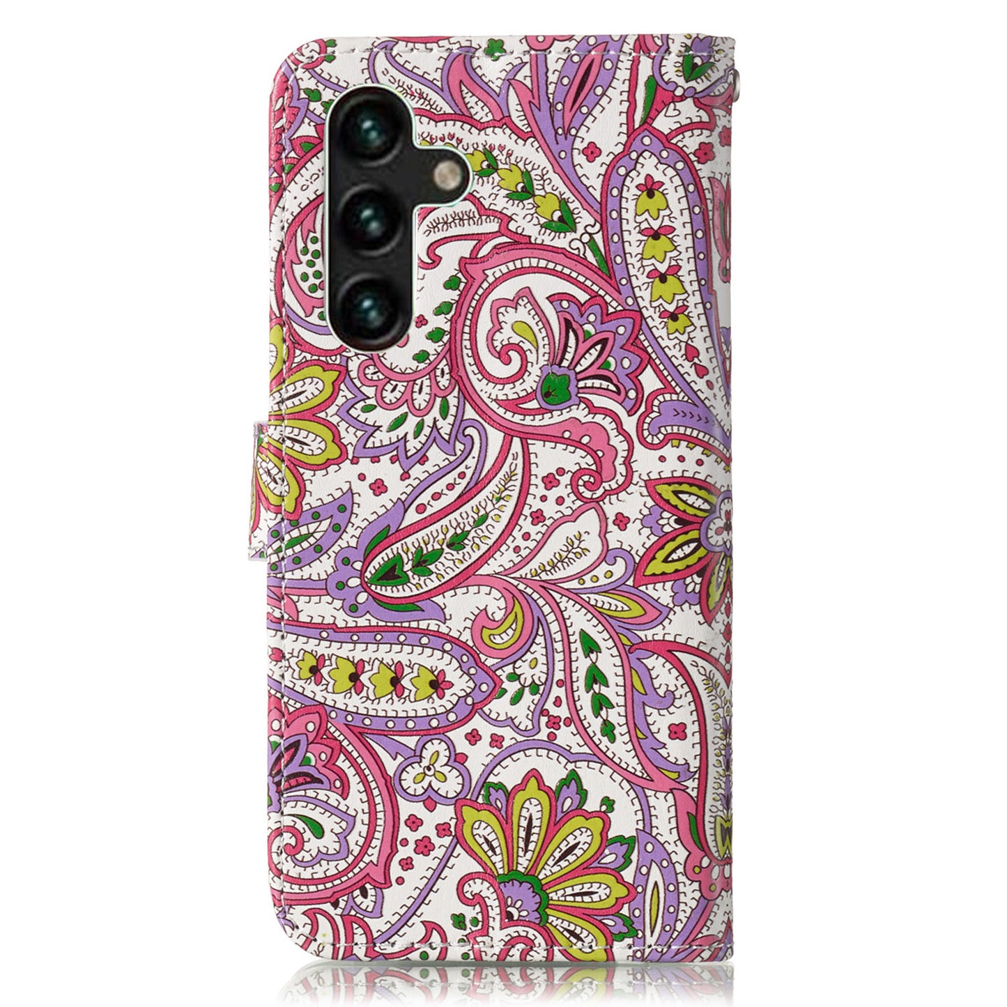 For Samsung Galaxy A16 5G / A16 4G Case Pattern Leather Wallet Phone Cover with Card Holder - Flower