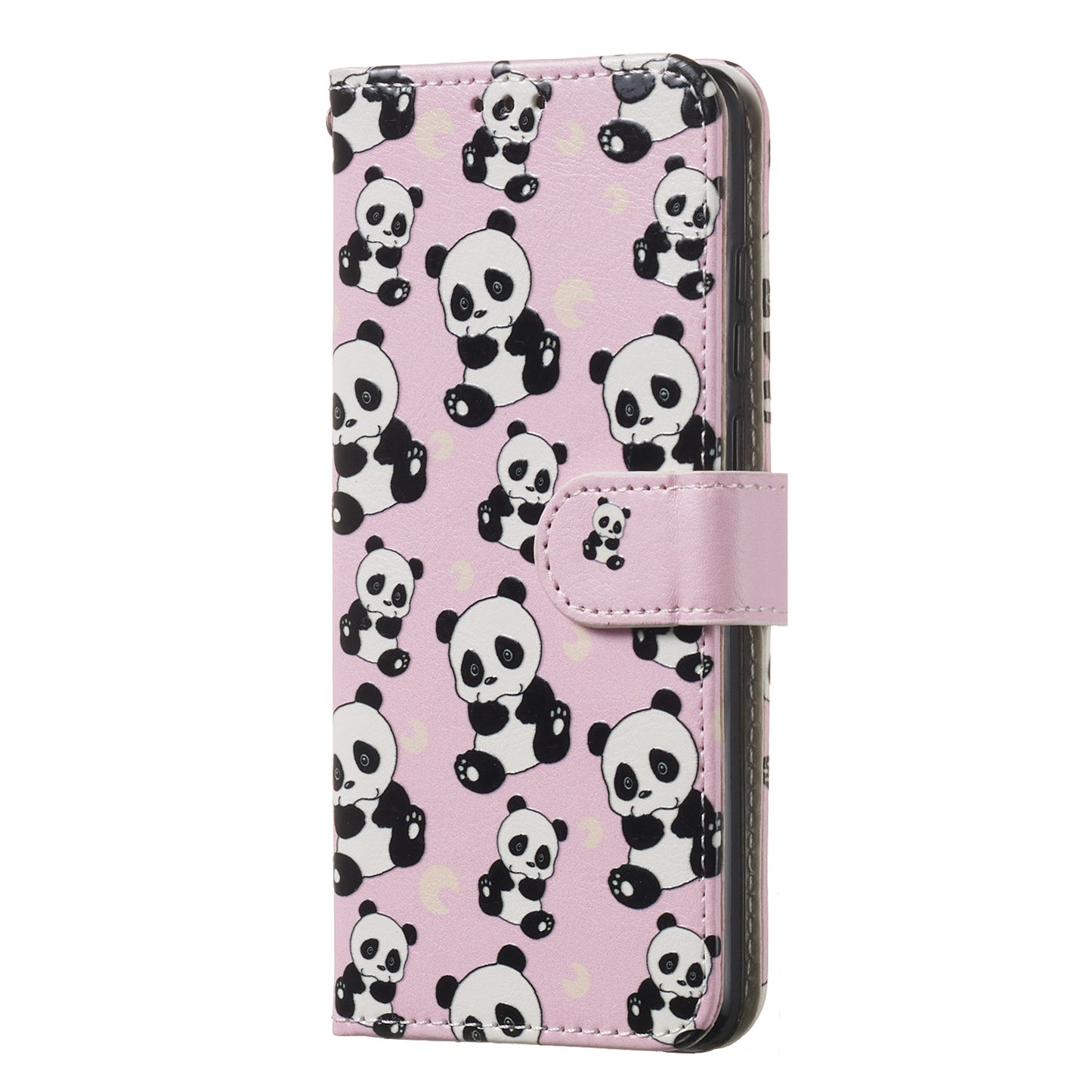 For Samsung Galaxy A16 5G / A16 4G Case Pattern Leather Wallet Phone Cover with Card Holder - Panda