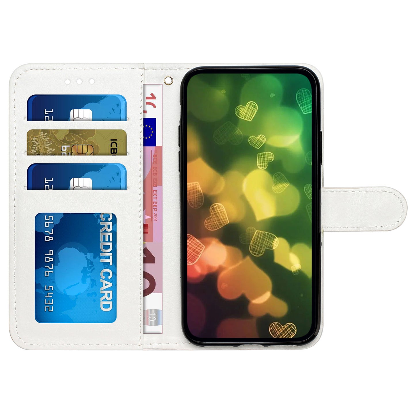For Samsung Galaxy A16 5G / A16 4G Wallet Case Printed Pattern Design Leather Phone Cover - Magnolia