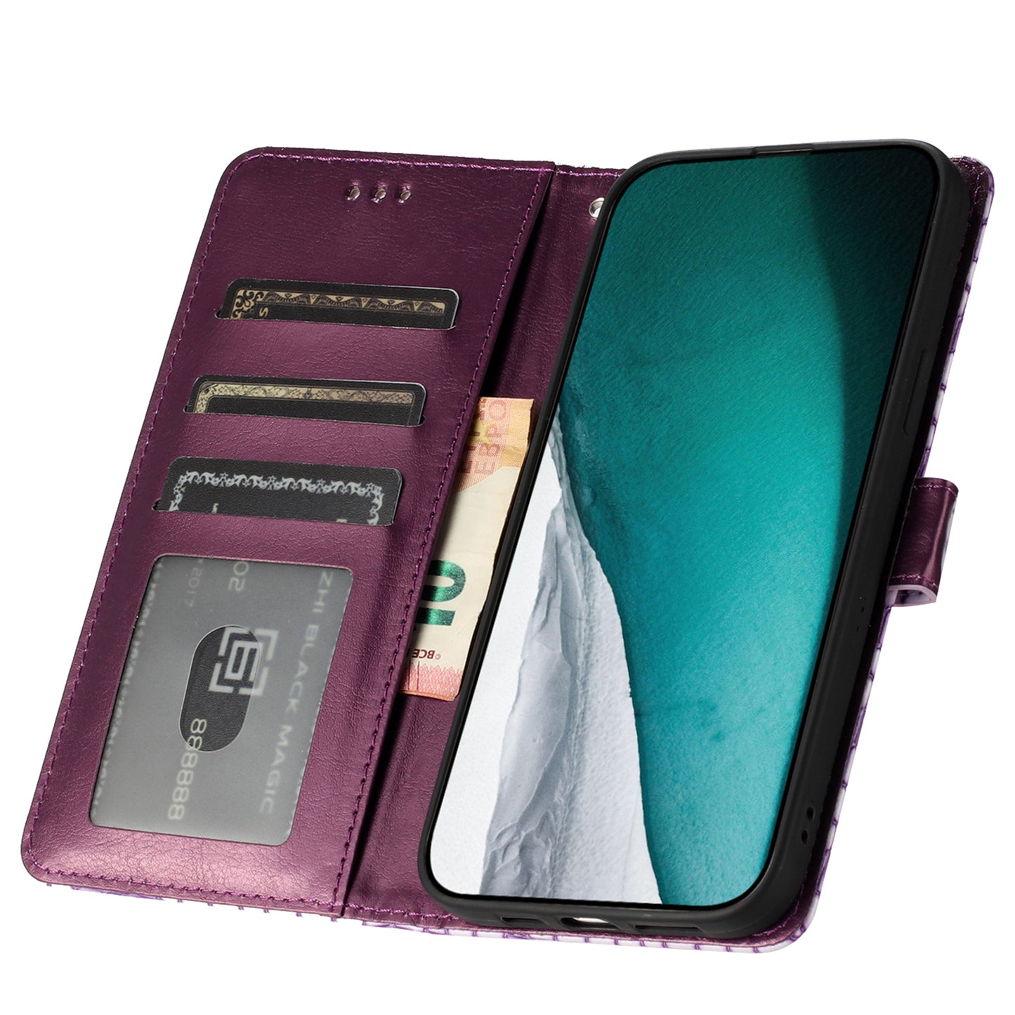 For Samsung Galaxy A16 5G / A16 4G Case Classic Crocodile Pattern PU Leather Phone Cover - Purple