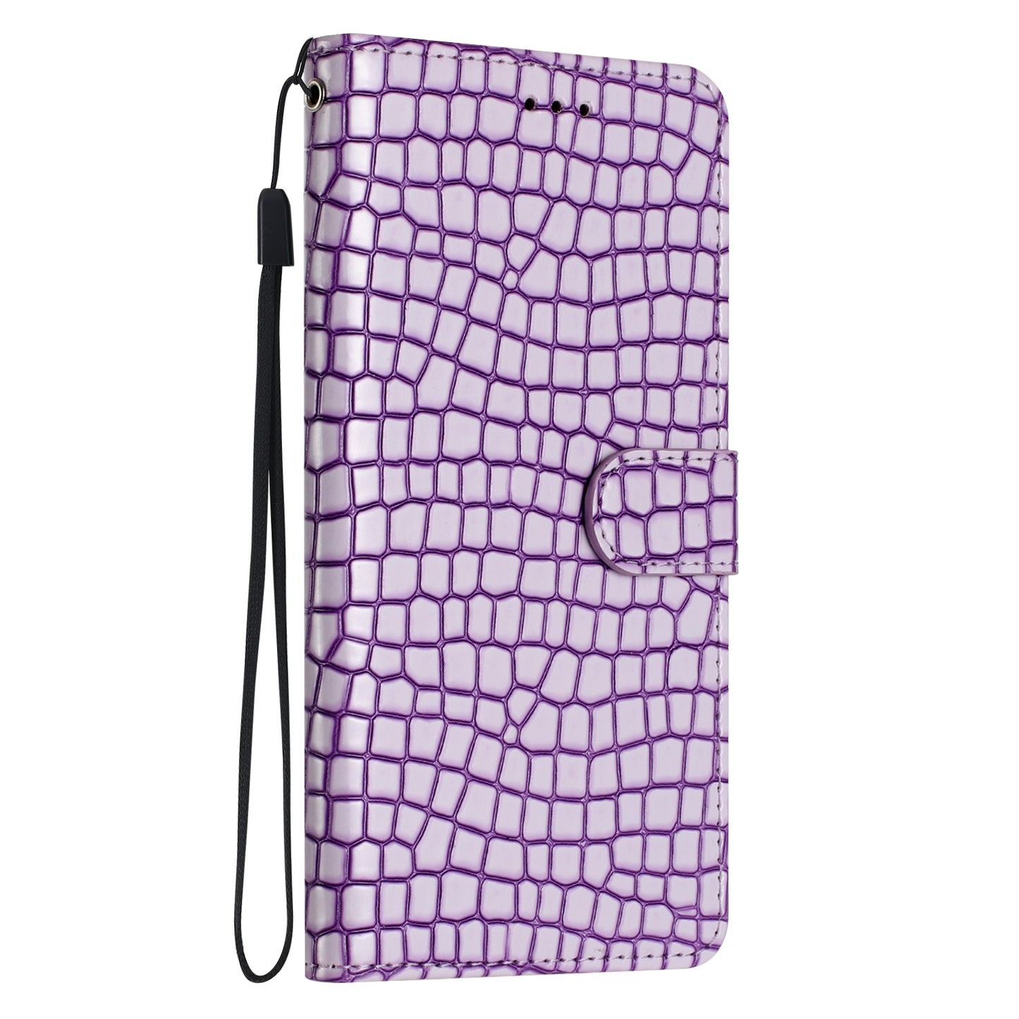 For Samsung Galaxy A16 5G / A16 4G Case Classic Crocodile Pattern PU Leather Phone Cover - Purple
