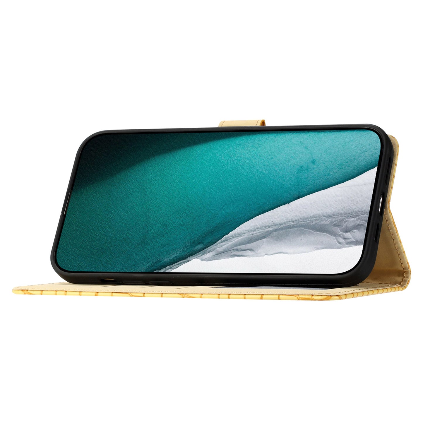 For Samsung Galaxy A16 5G / A16 4G Case Classic Crocodile Pattern PU Leather Phone Cover - Yellow