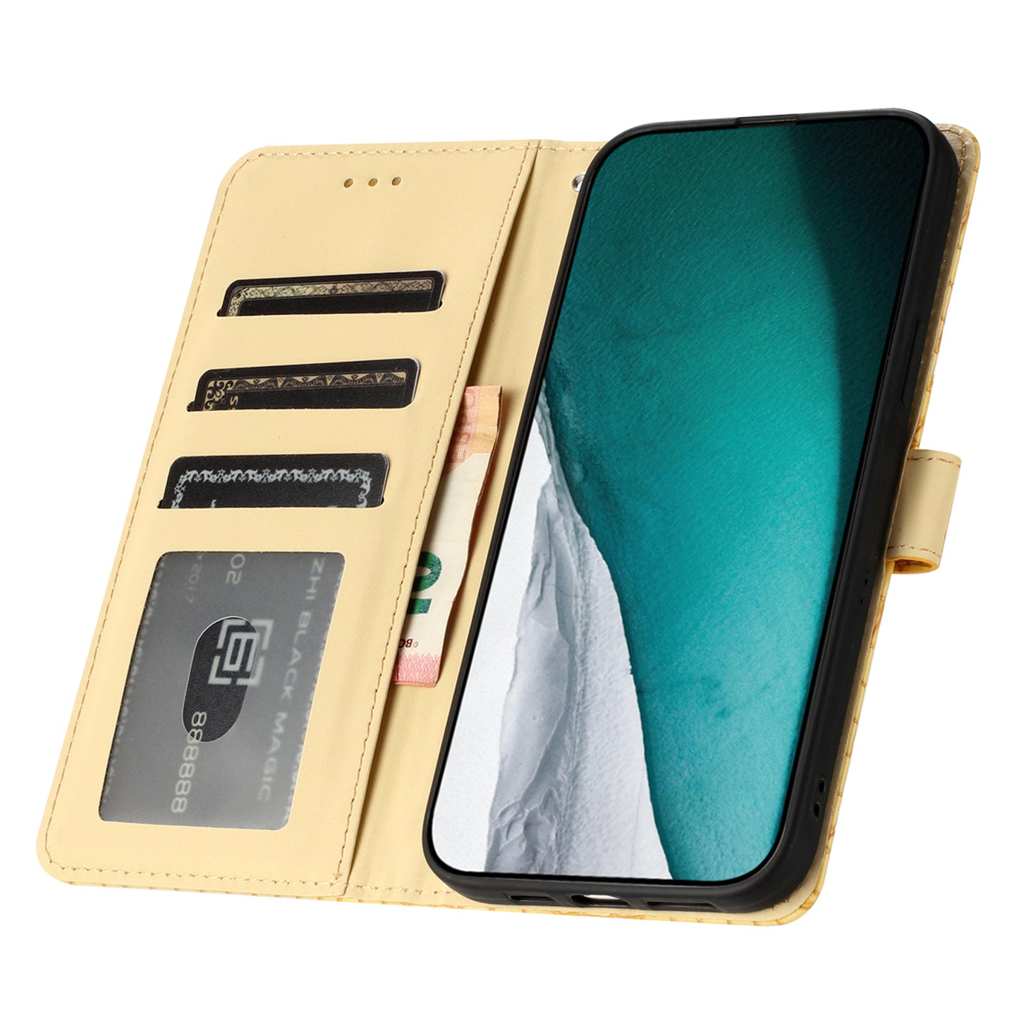 For Samsung Galaxy A16 5G / A16 4G Case Classic Crocodile Pattern PU Leather Phone Cover - Yellow