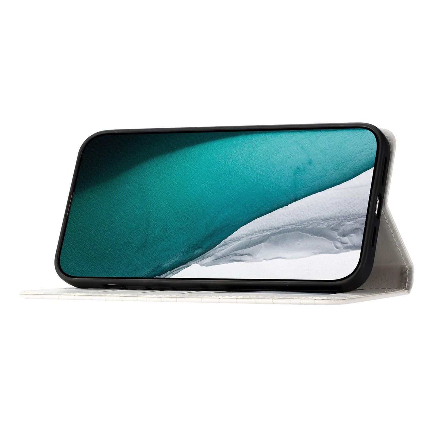 For Samsung Galaxy A16 5G / A16 4G Case Classic Crocodile Pattern PU Leather Phone Cover - White