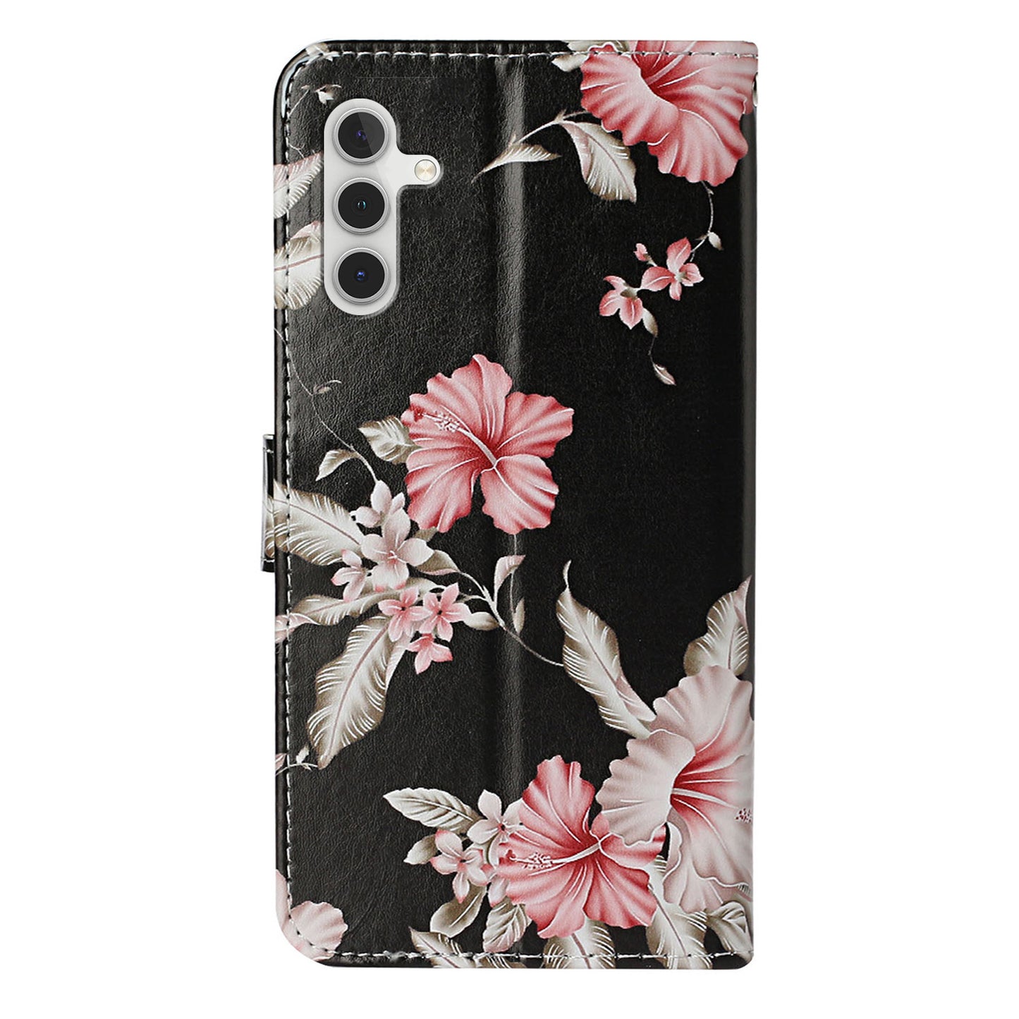 For Samsung Galaxy A16 5G / A16 4G Case Pattern PU Leather Flip Phone Cover - Rhododendron