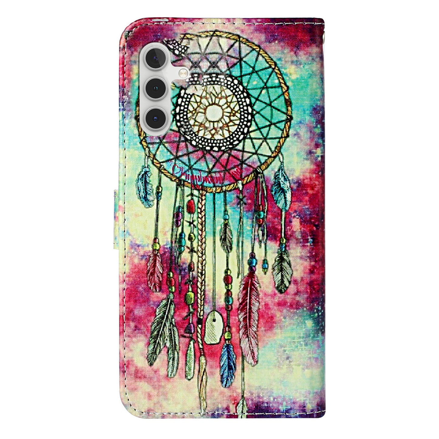 For Samsung Galaxy A16 5G / A16 4G Case Pattern PU Leather Flip Phone Cover - Dream Catcher