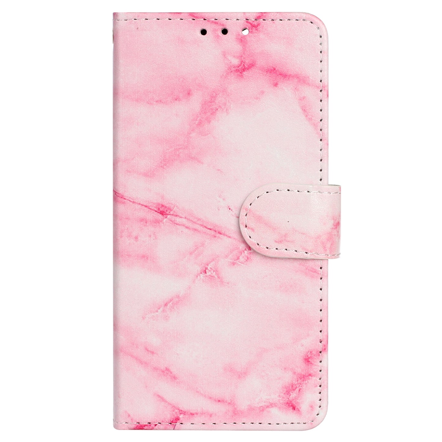 For Samsung Galaxy A16 5G / A16 4G Case Pattern PU Leather Flip Phone Cover - Pink Marble