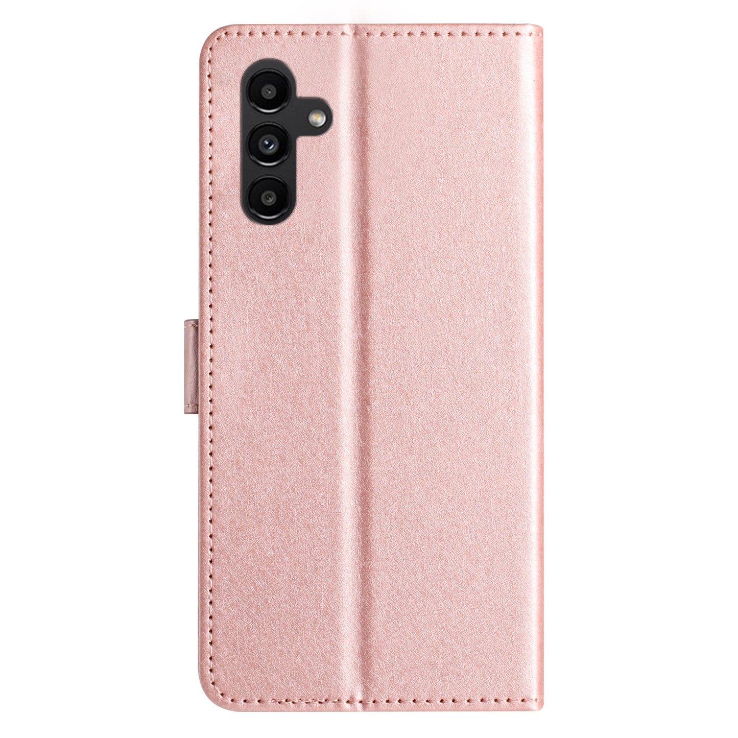 For Samsung Galaxy A16 5G / A16 4G Wallet Case Leather Folio Phone Cover Magnetic Clasp - Rose Gold
