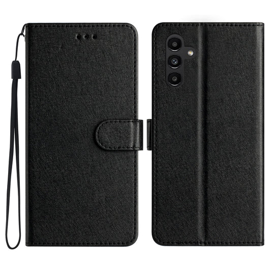 For Samsung Galaxy A16 5G / A16 4G Wallet Case Leather Folio Phone Cover Magnetic Clasp - Black