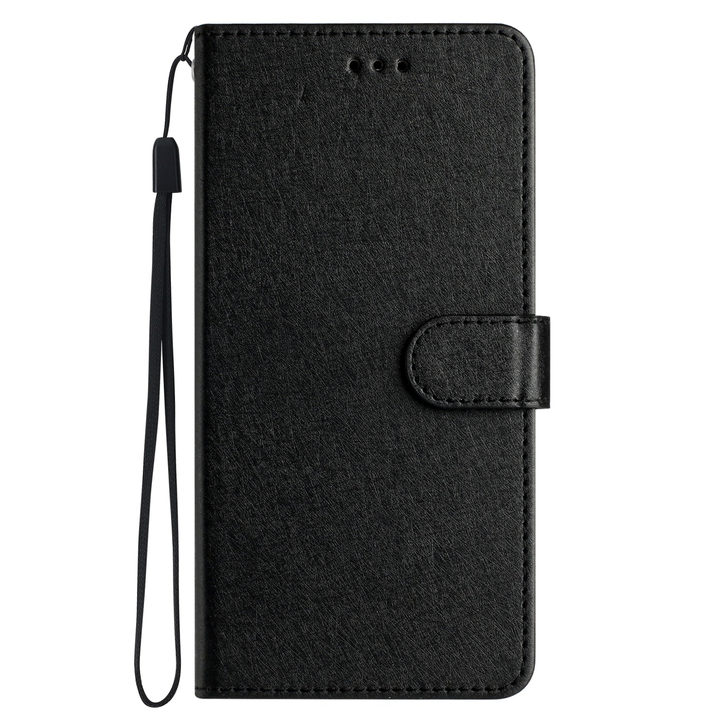 For Samsung Galaxy A16 5G / A16 4G Wallet Case Leather Folio Phone Cover Magnetic Clasp - Black