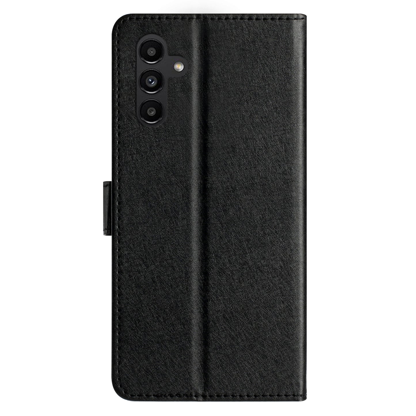 For Samsung Galaxy A16 5G / A16 4G Wallet Case Leather Folio Phone Cover Magnetic Clasp - Black