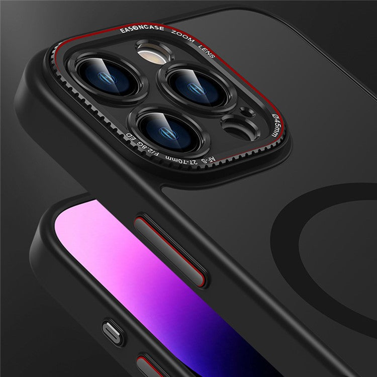 For iPhone 16 Pro Case PC + TPU Phone Back Cover Compatible with MagSafe - Purple