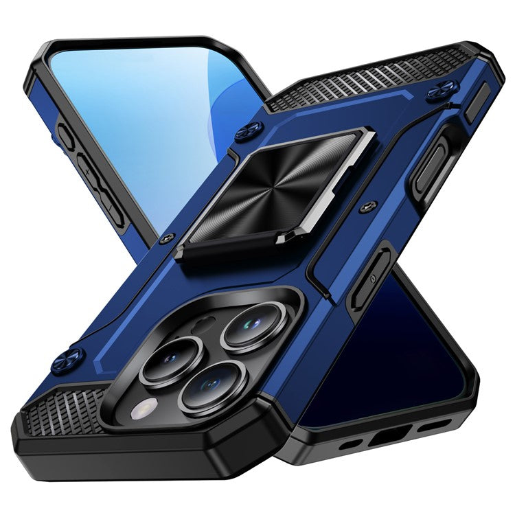 For iPhone 16 Pro Case Military Grade Anti-Drop TPU+PC Phone Shell - Blue