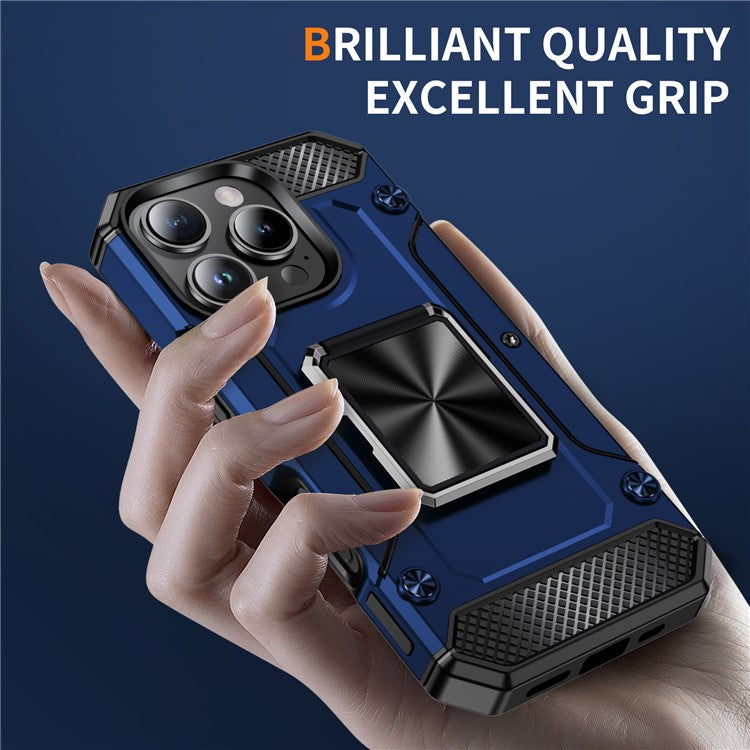 For iPhone 16 Pro Case Military Grade Anti-Drop TPU+PC Phone Shell - Blue