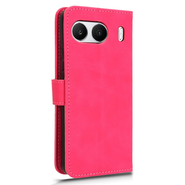 For OnePlus Nord 4 Leather Case Skin-Feel Anti-Drop Wallet Flip Phone Cover - Rose