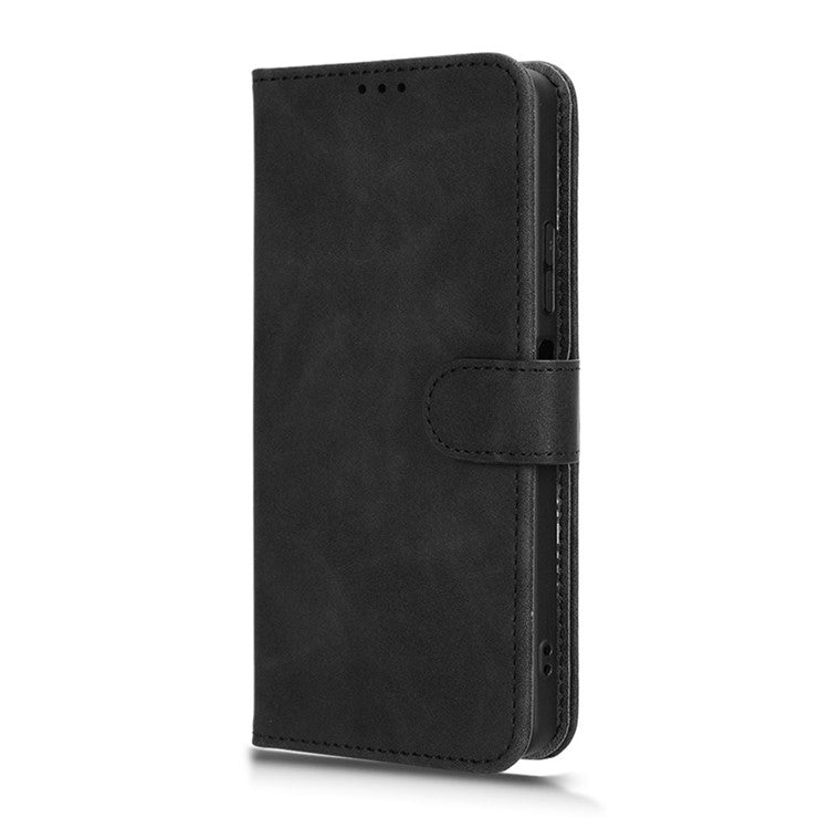 For Infinix Note 40X 5G Leather Case Skin-Feel Anti-Drop Wallet Flip Phone Cover - Black