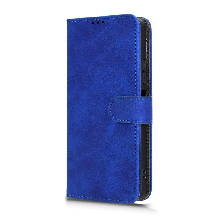 For Infinix Note 40X 5G Leather Case Skin-Feel Anti-Drop Wallet Flip Phone Cover - Blue
