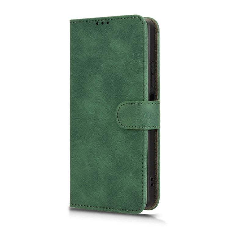 For Infinix Note 40X 5G Leather Case Skin-Feel Anti-Drop Wallet Flip Phone Cover - Green