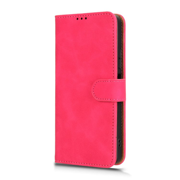 For Infinix Note 40X 5G Leather Case Skin-Feel Anti-Drop Wallet Flip Phone Cover - Rose