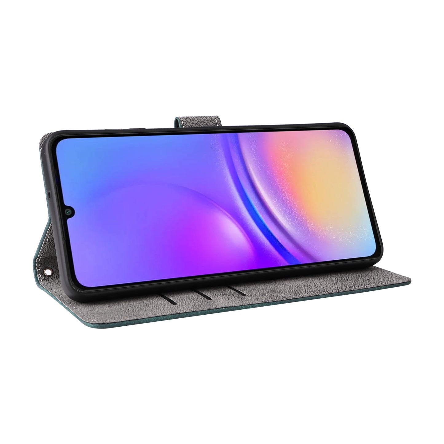 For Samsung Galaxy A06 Wallet Case RFID Blocking PU Leather Cover Stand View - Green