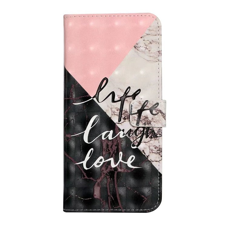 For OnePlus Nord 4 Case 3D Creative Pattern PU Leather Stand Phone Cover - Tri-Color Marble