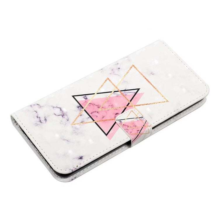 For OnePlus Nord 4 Case 3D Creative Pattern PU Leather Stand Phone Cover - Triangle Marble