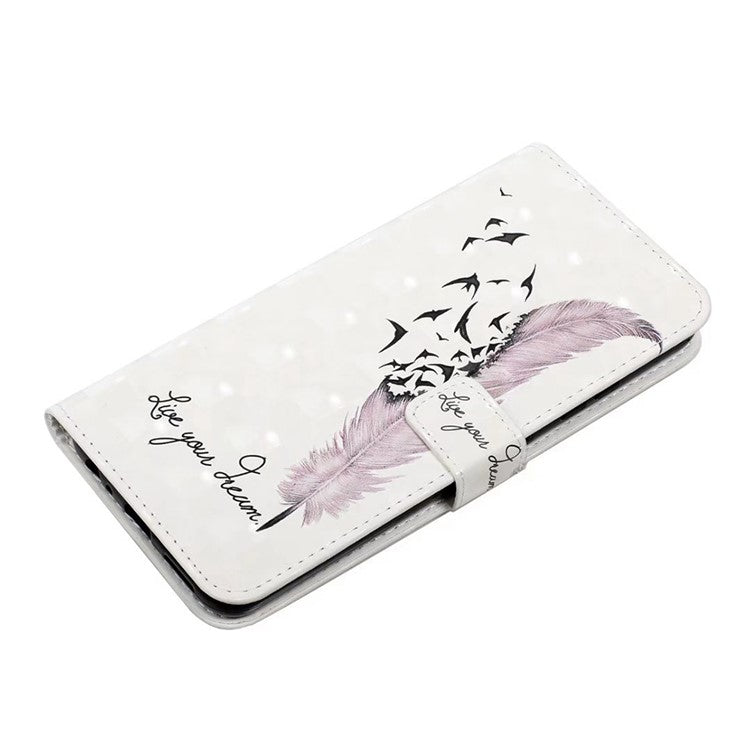 For OnePlus Nord 4 Case 3D Creative Pattern PU Leather Stand Phone Cover - Feather