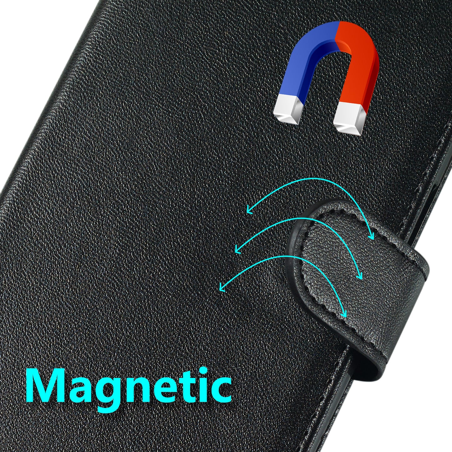 For Samsung Galaxy A06 Case PU Leather Flip Phone Cover Wallet Card Slot Holder - Black