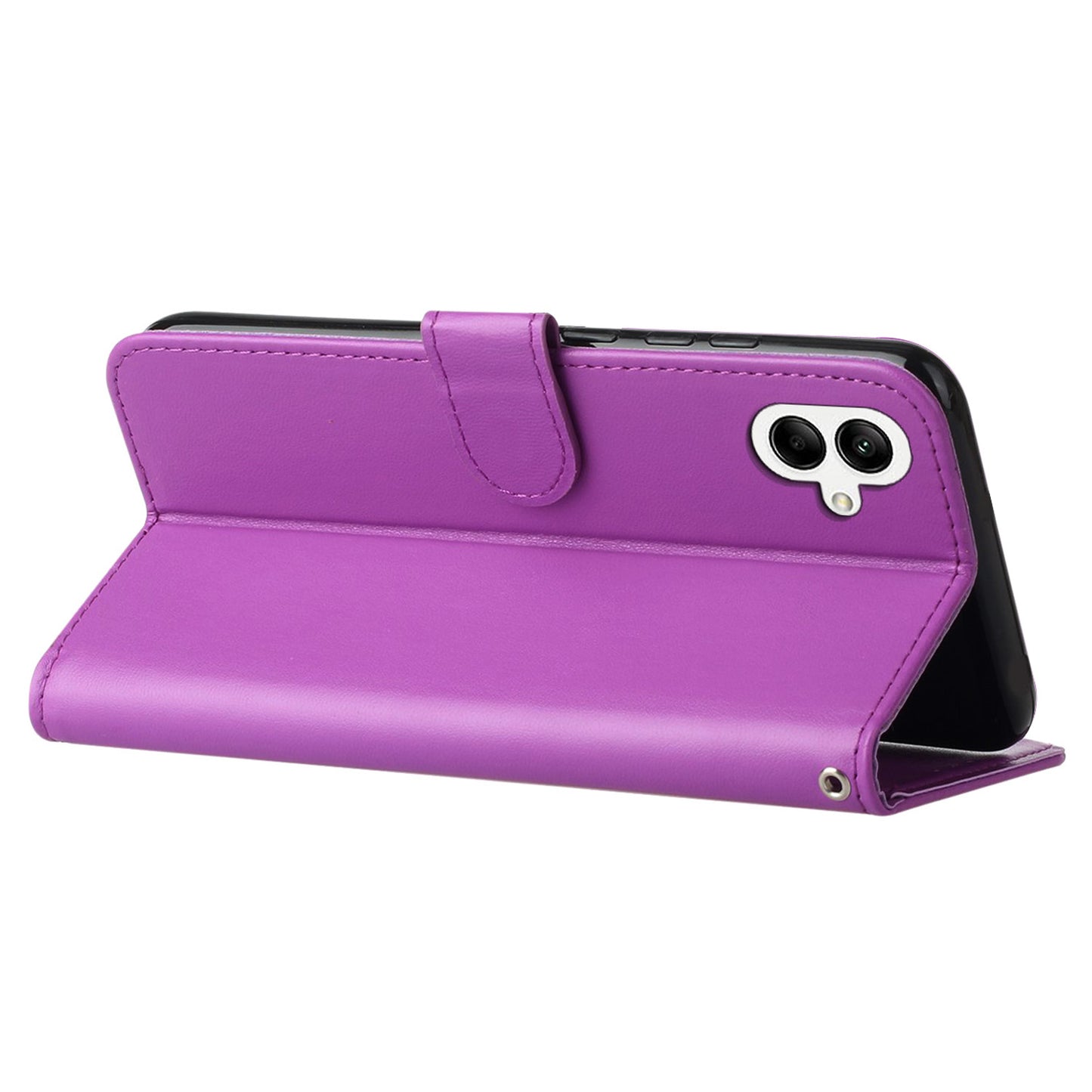 For Samsung Galaxy A06 Case PU Leather Flip Phone Cover Wallet Card Slot Holder - Purple
