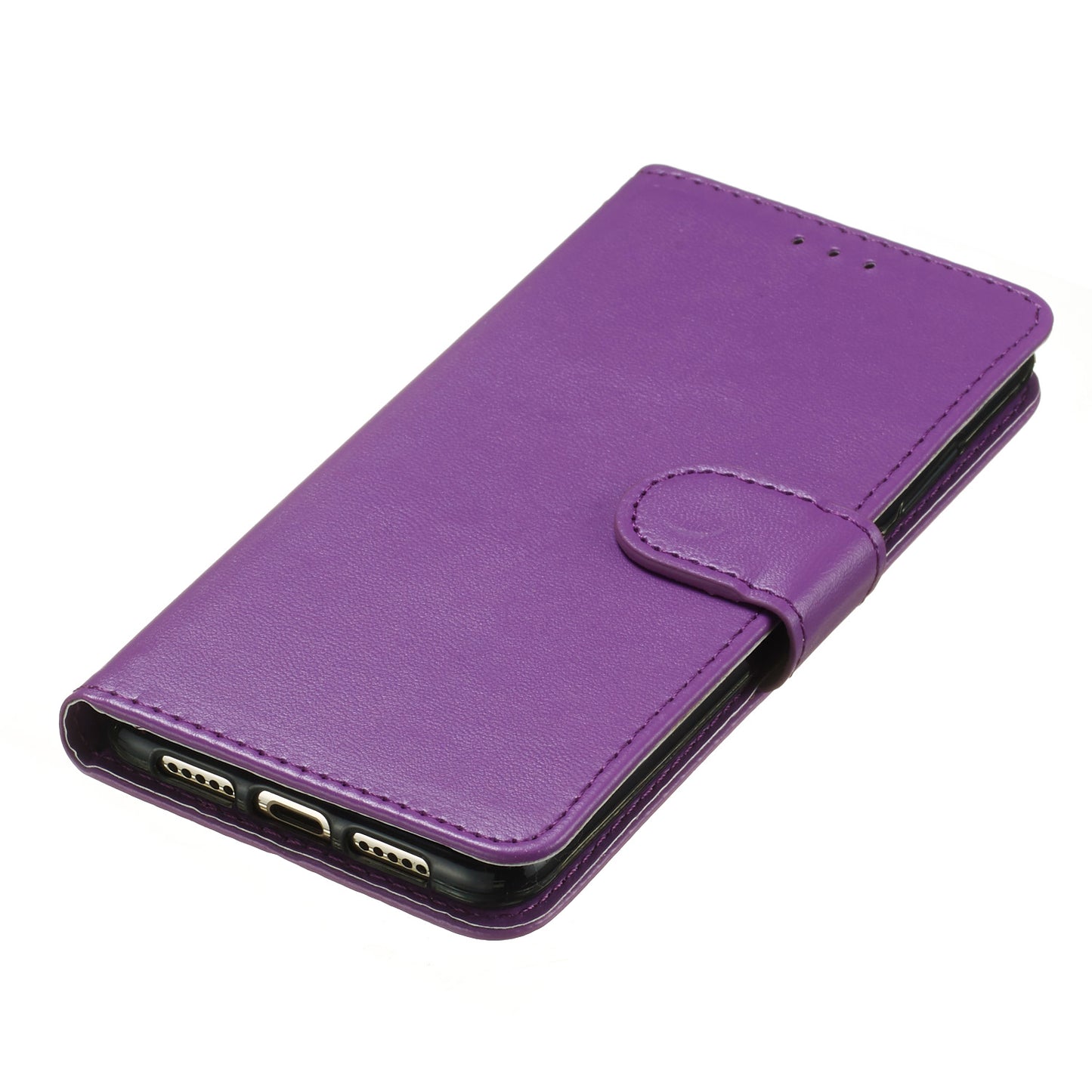 For Samsung Galaxy A06 Case PU Leather Flip Phone Cover Wallet Card Slot Holder - Purple
