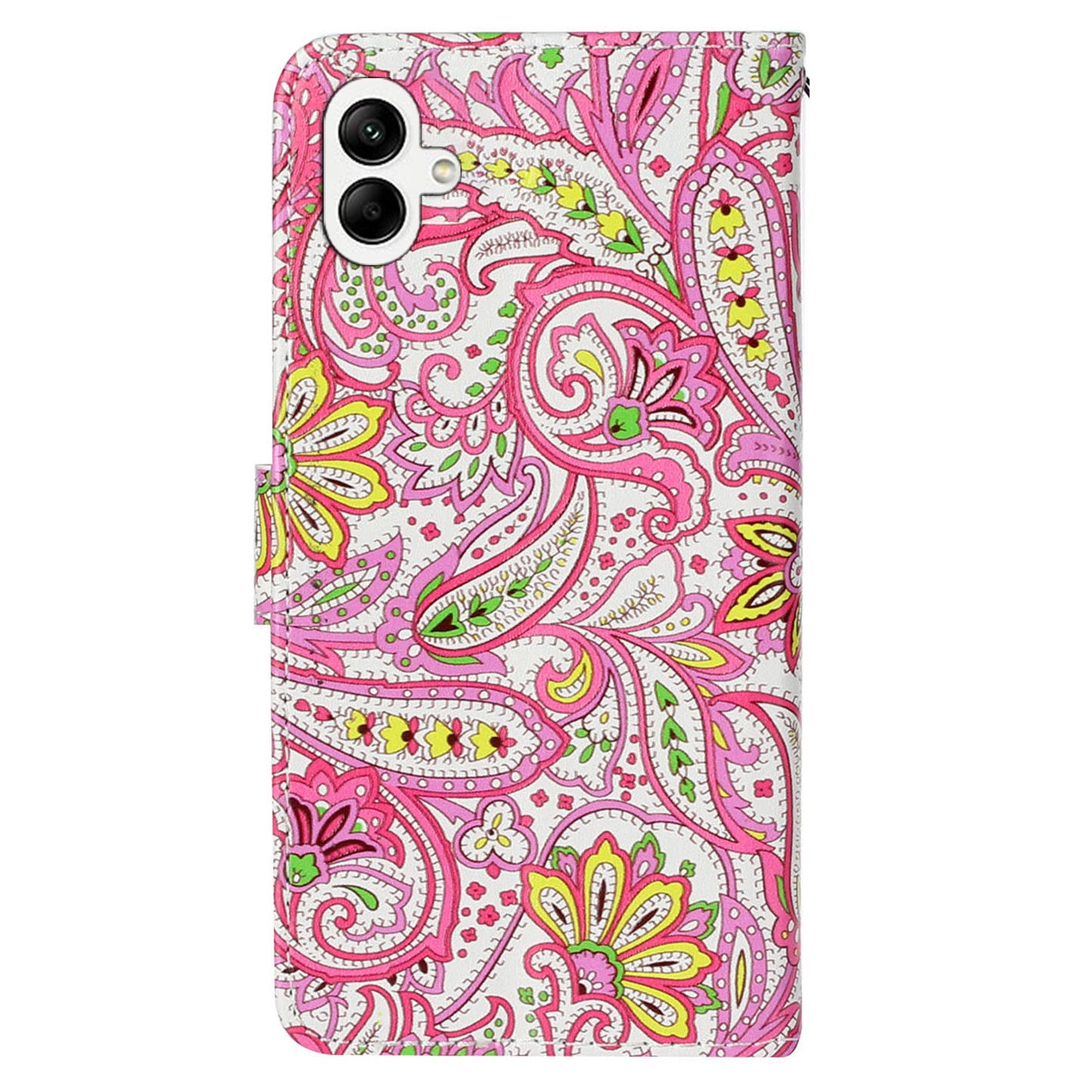For Samsung Galaxy A06 Case Pattern Leather Wallet Phone Cover with Card Holder - Flower