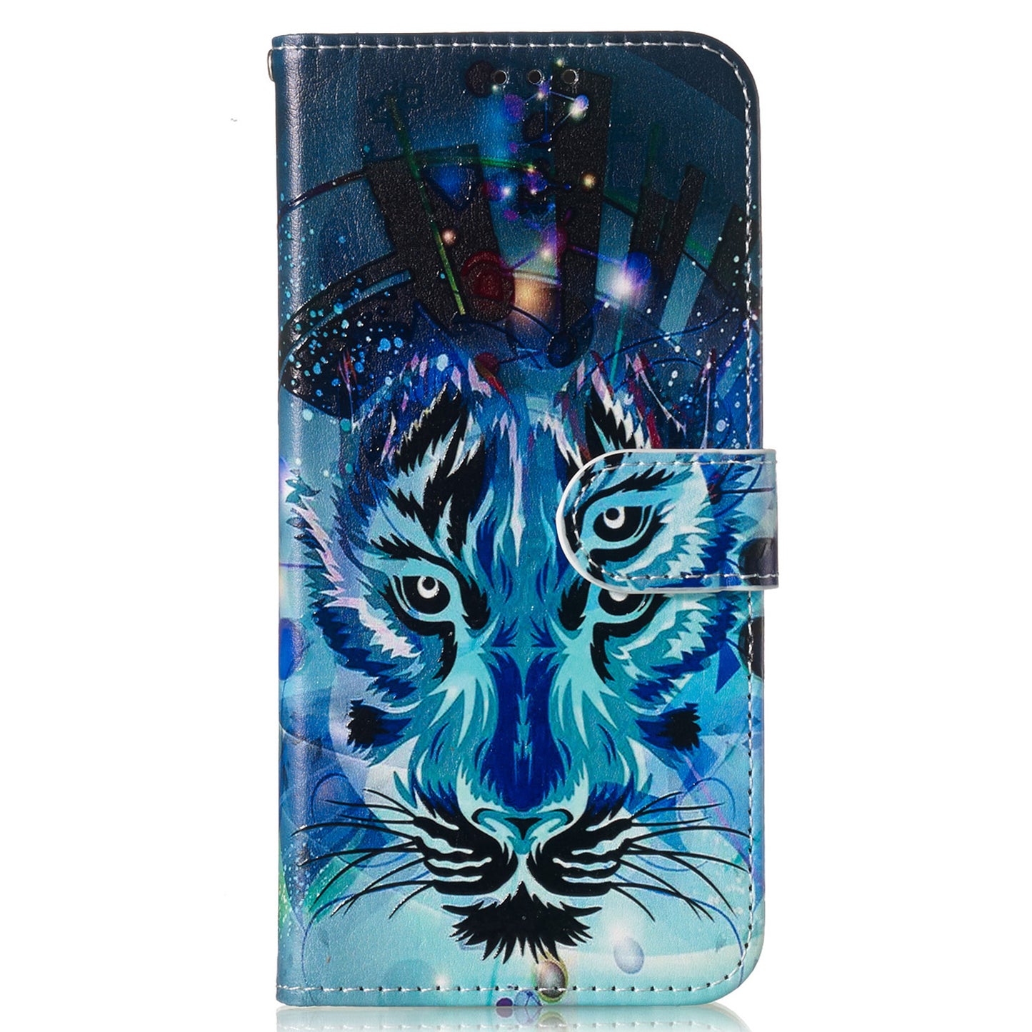 For Samsung Galaxy A06 Case Pattern Leather Wallet Phone Cover with Card Holder - Wolf