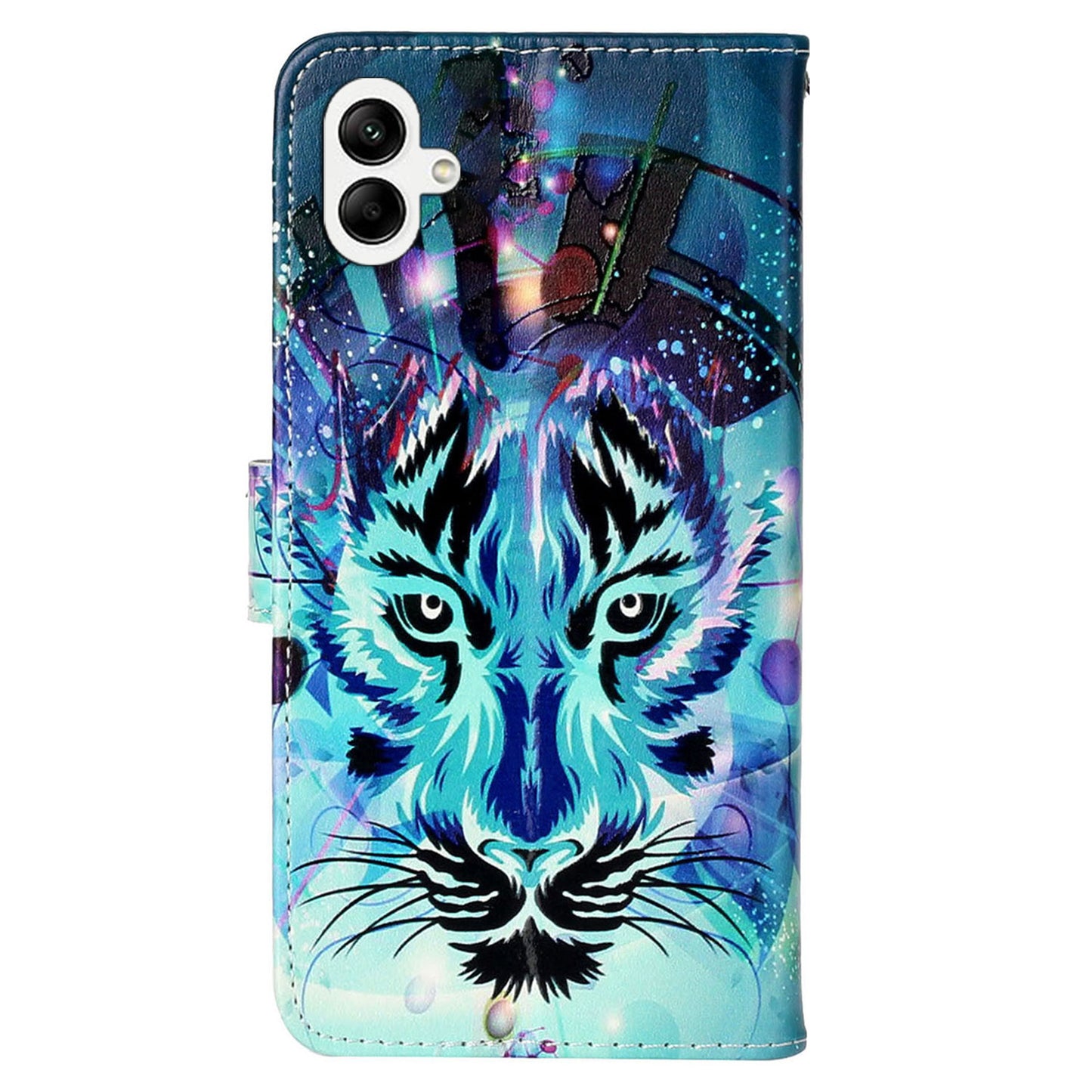 For Samsung Galaxy A06 Case Pattern Leather Wallet Phone Cover with Card Holder - Wolf