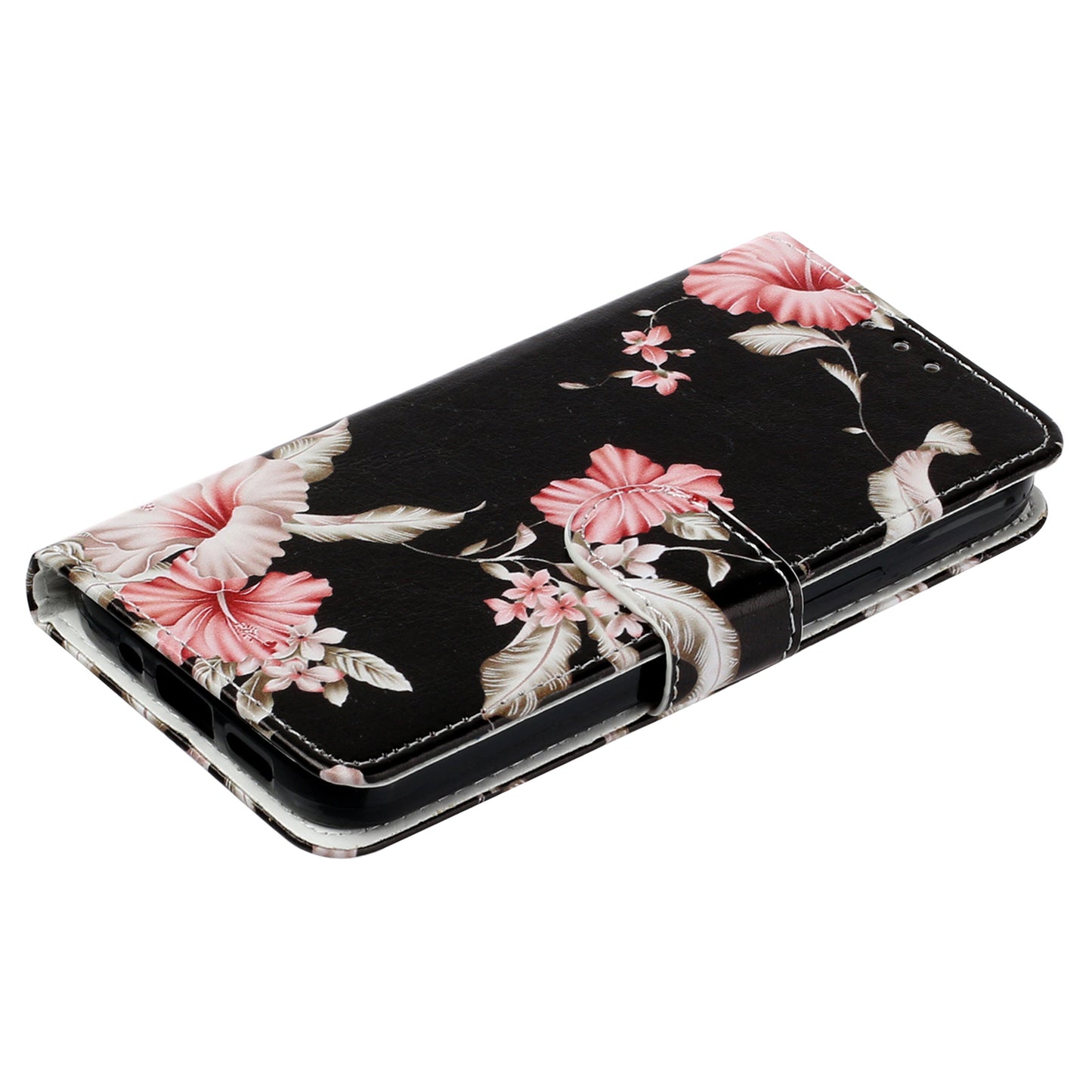 For Samsung Galaxy A06 Case Pattern PU Leather Flip Phone Cover - Rhododendron