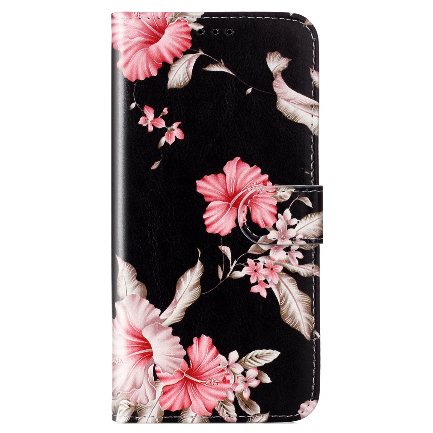 For Samsung Galaxy A06 Case Pattern PU Leather Flip Phone Cover - Rhododendron
